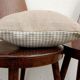 Coussin en lin "pied de poule" 40x40 cm