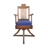 Fauteuil de barbier années 30 teck massif ancien