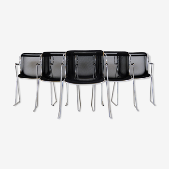 Suite de 6 chaises Pénolope par Charles pollock 1980