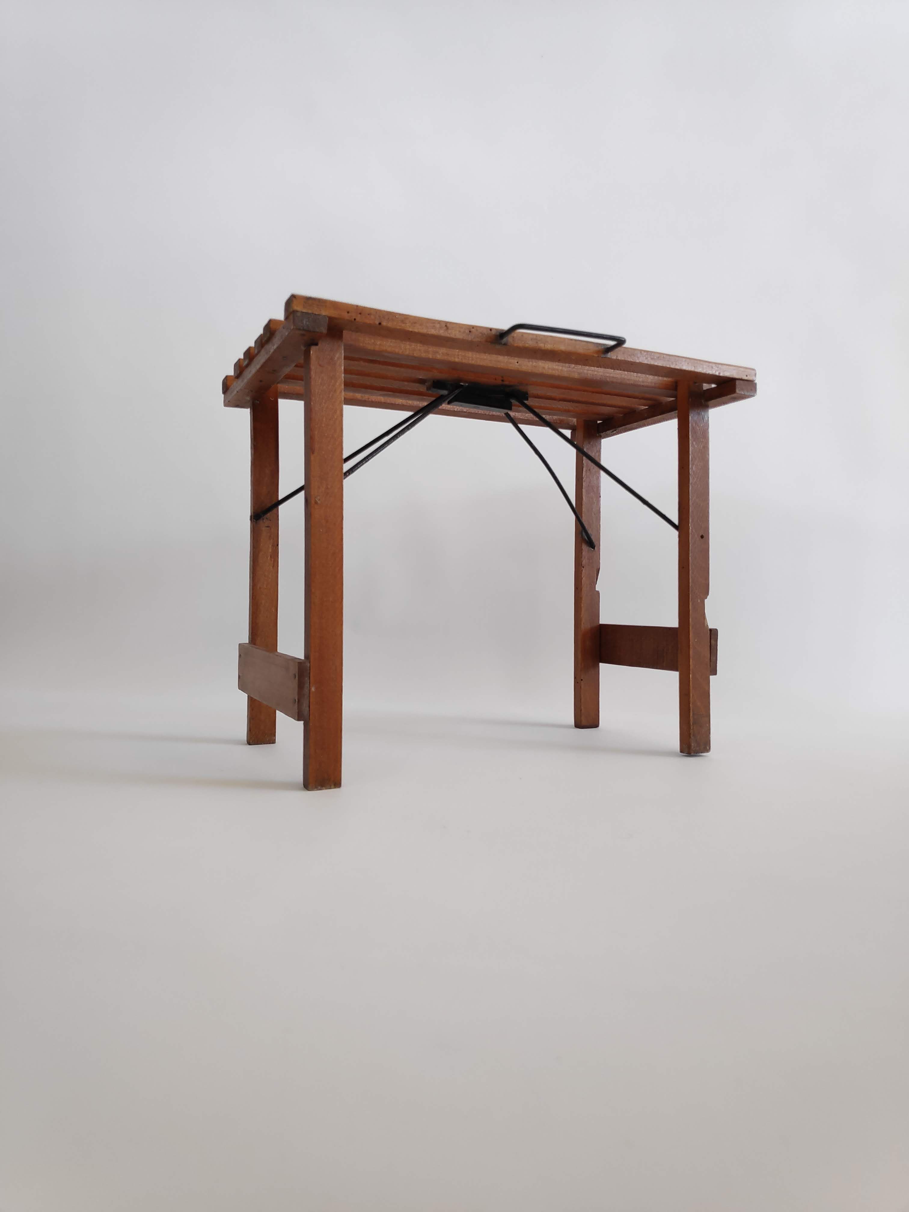 Wooden and metal  stool