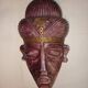 Purple and gold African mask