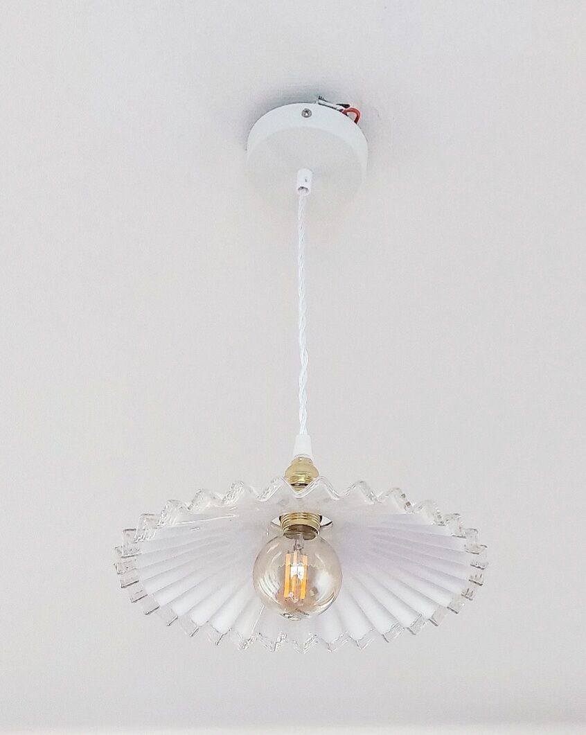 Vintage opaline pendant lamp