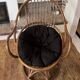 Pair of rotating rattan armchairs
