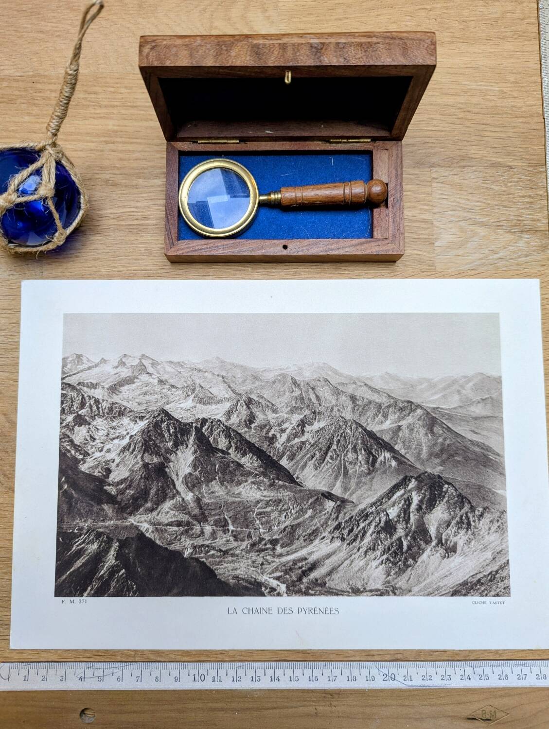 The Pyrenees mountain range, photographic plate printed in 1937