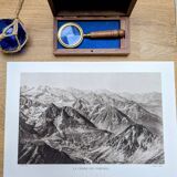 The Pyrenees mountain range, photographic plate printed in 1937