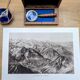 The Pyrenees mountain range, photographic plate printed in 1937