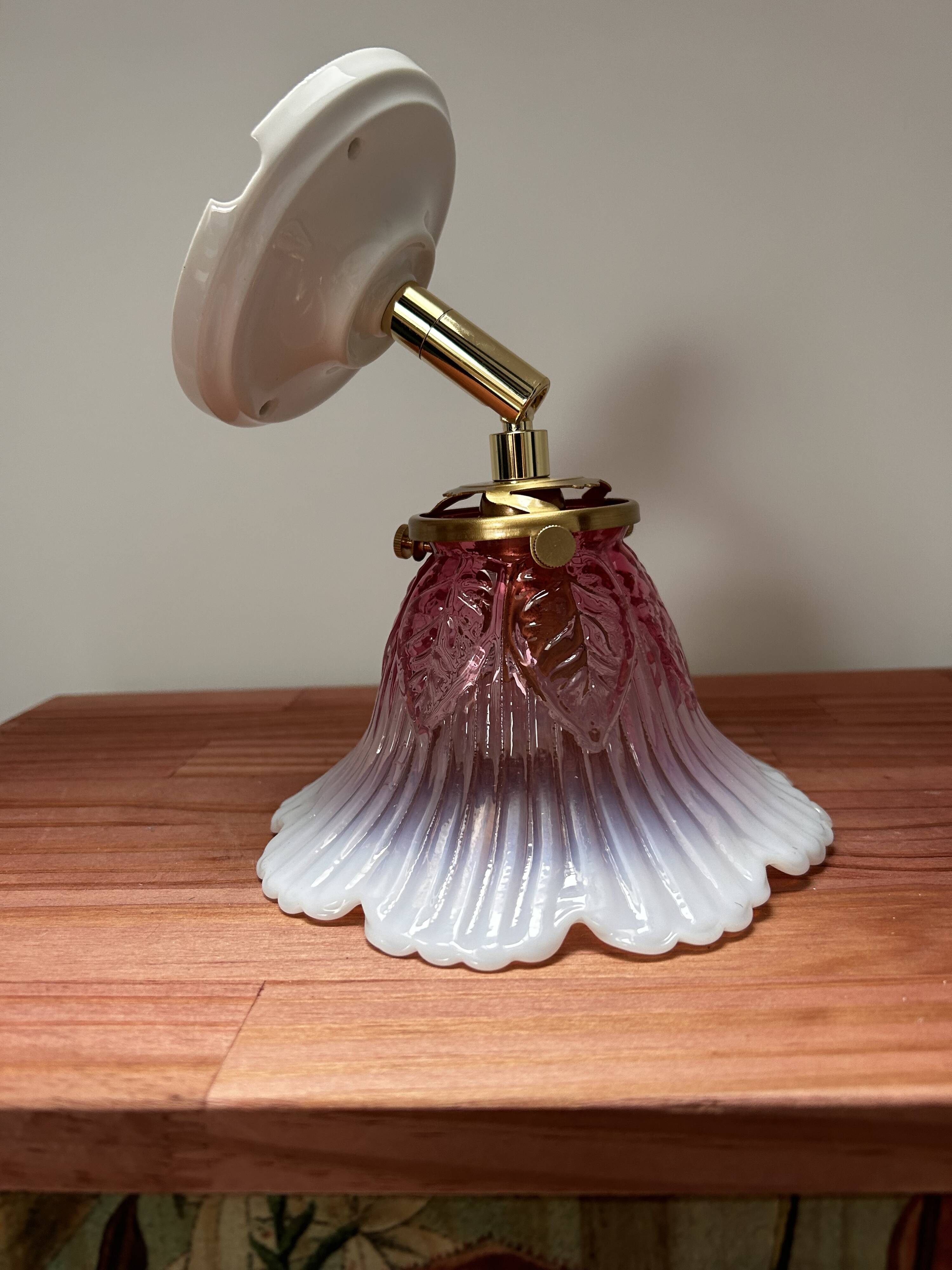 Pink Art Deco wall light