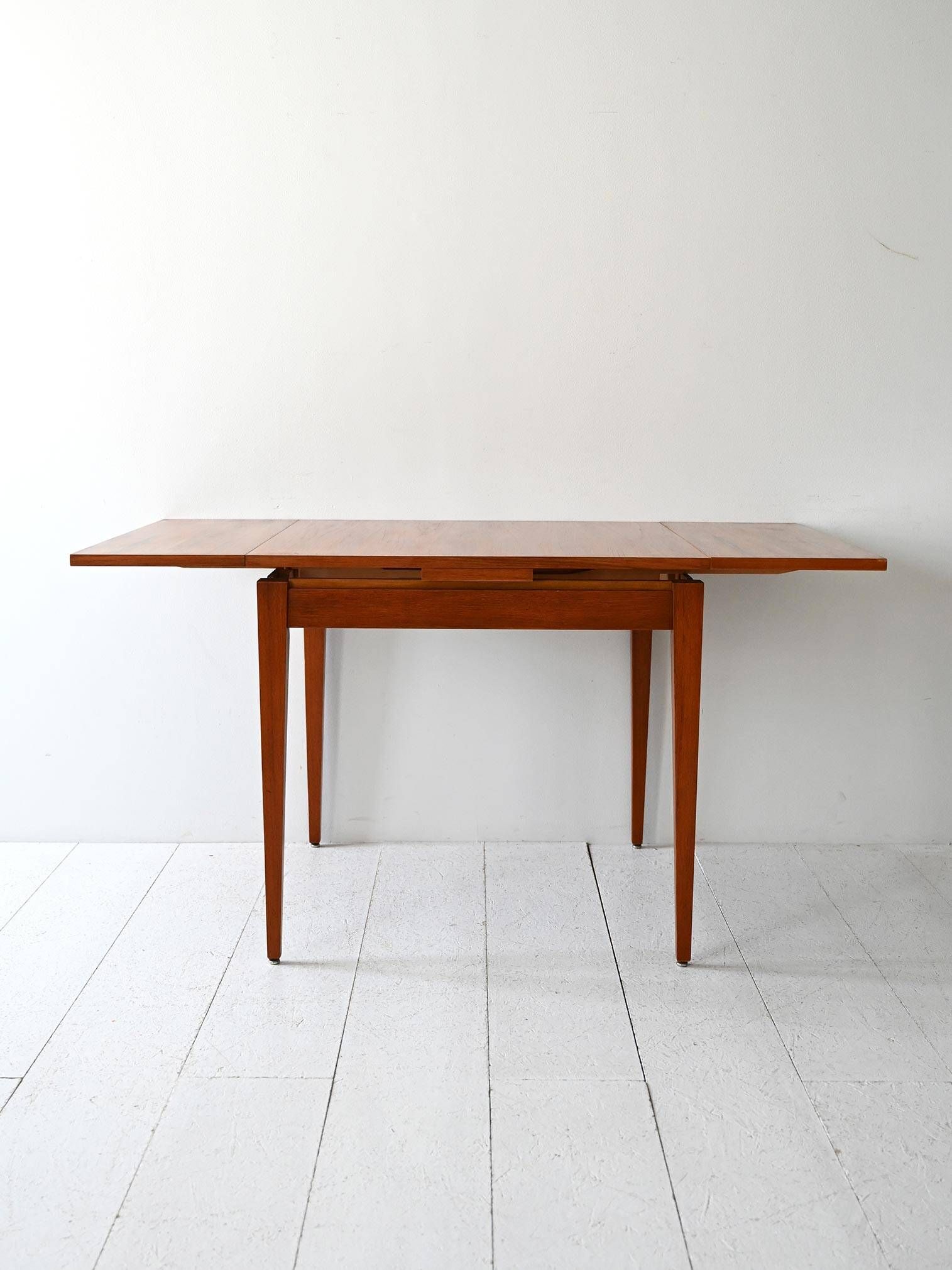1960s Vintage Scandinavian Square Teak Dining Table
