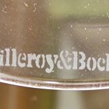 Old Pair of Villeroy And Boch Crystal Candlesticks Or Soliflores