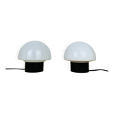 Pair of 70s space age mushroom lamps, Optelma