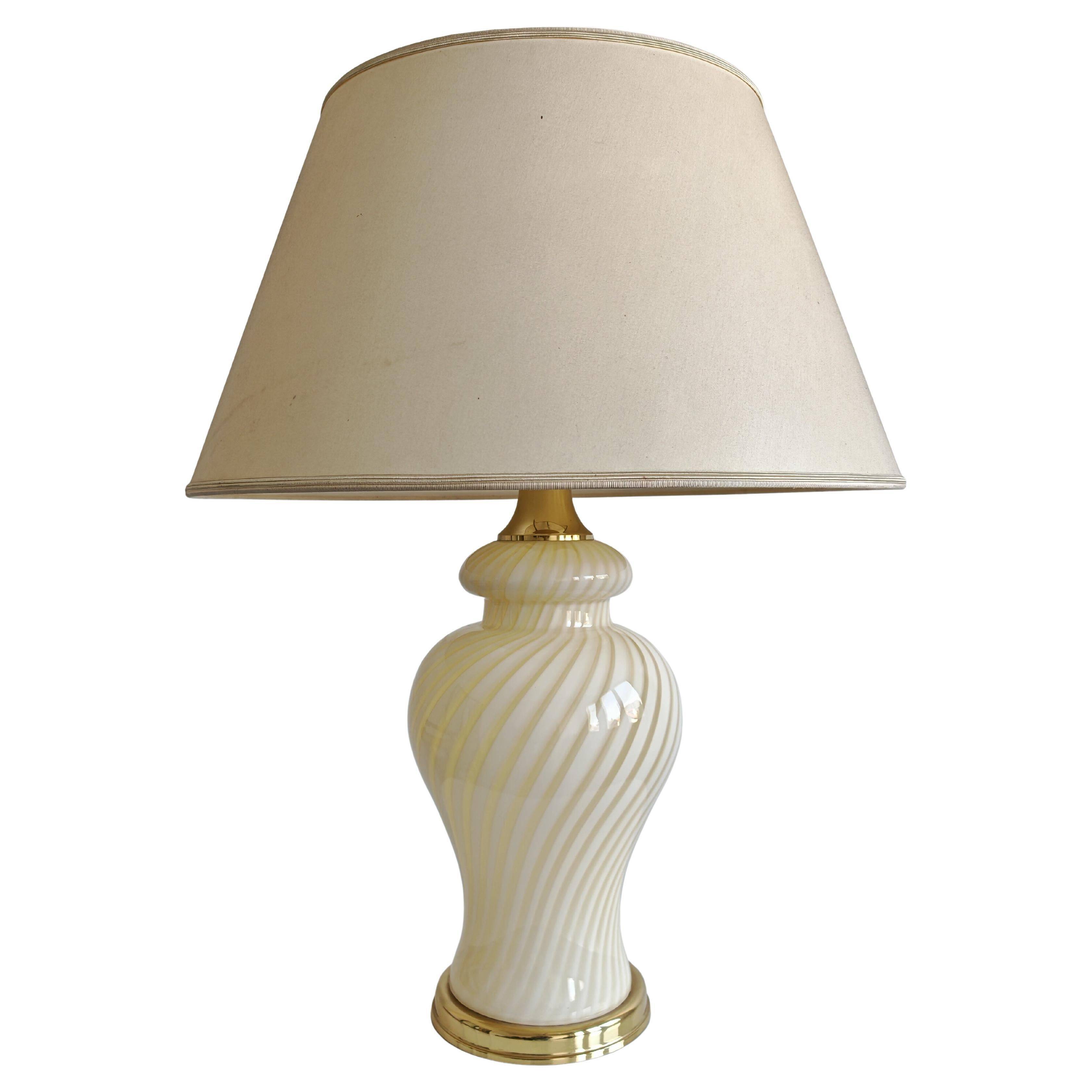 XL Mid Century Modern table lamp in Murano glass by Venini
