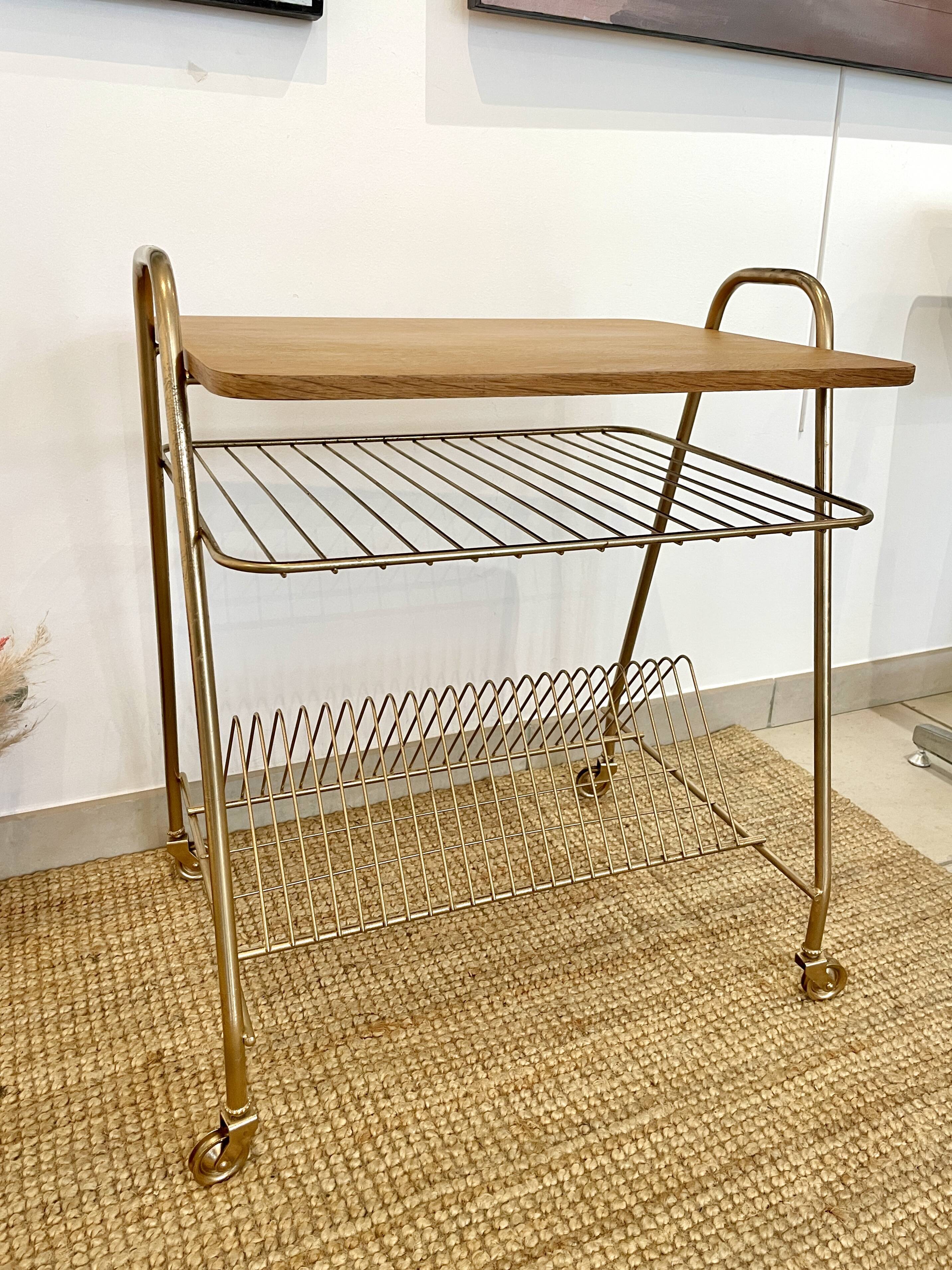 Vinyl holder side table