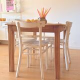 Art Deco sanded raw wood table