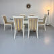 6 chaises design thonet gebruder laquage craquelé années 80 vintage