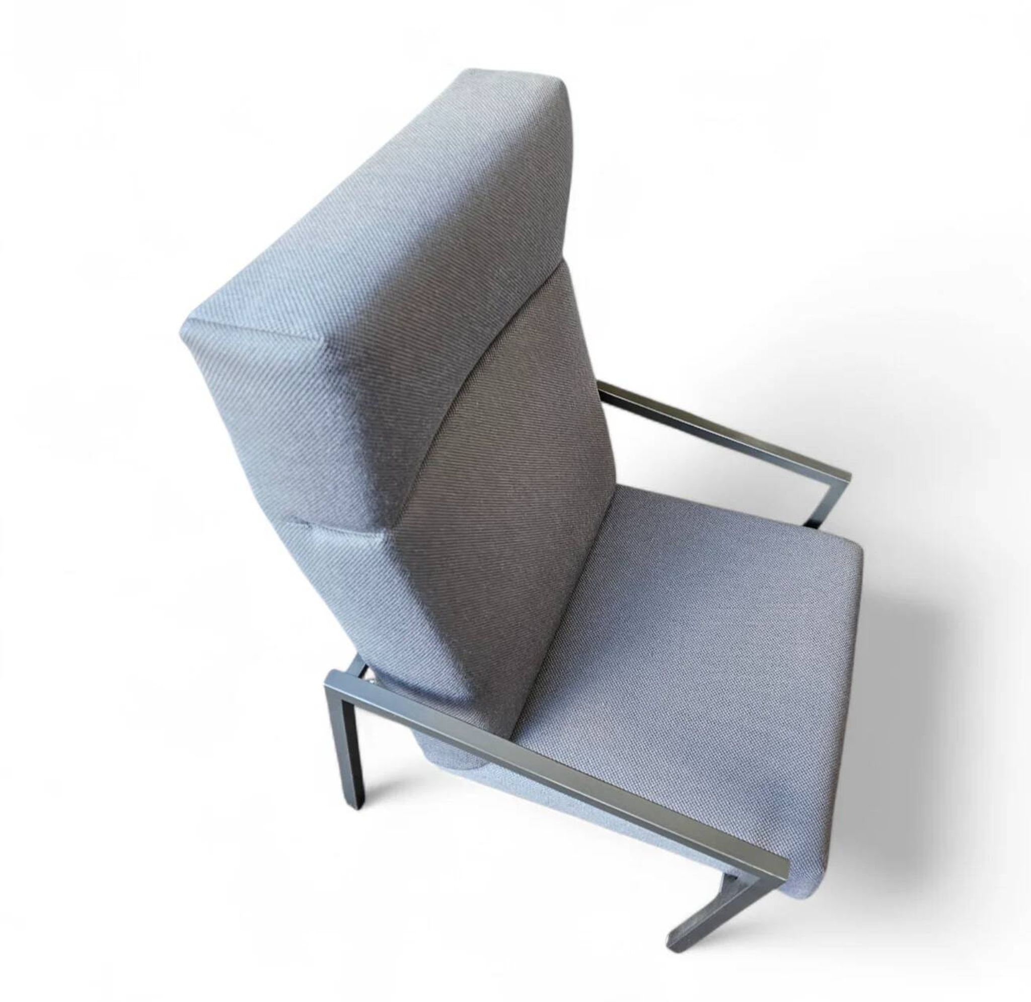 Gijs van der Sluis high back arm chair light grey