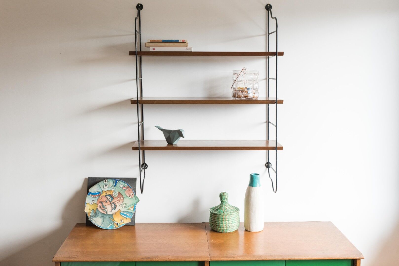 Shelf wood and metal