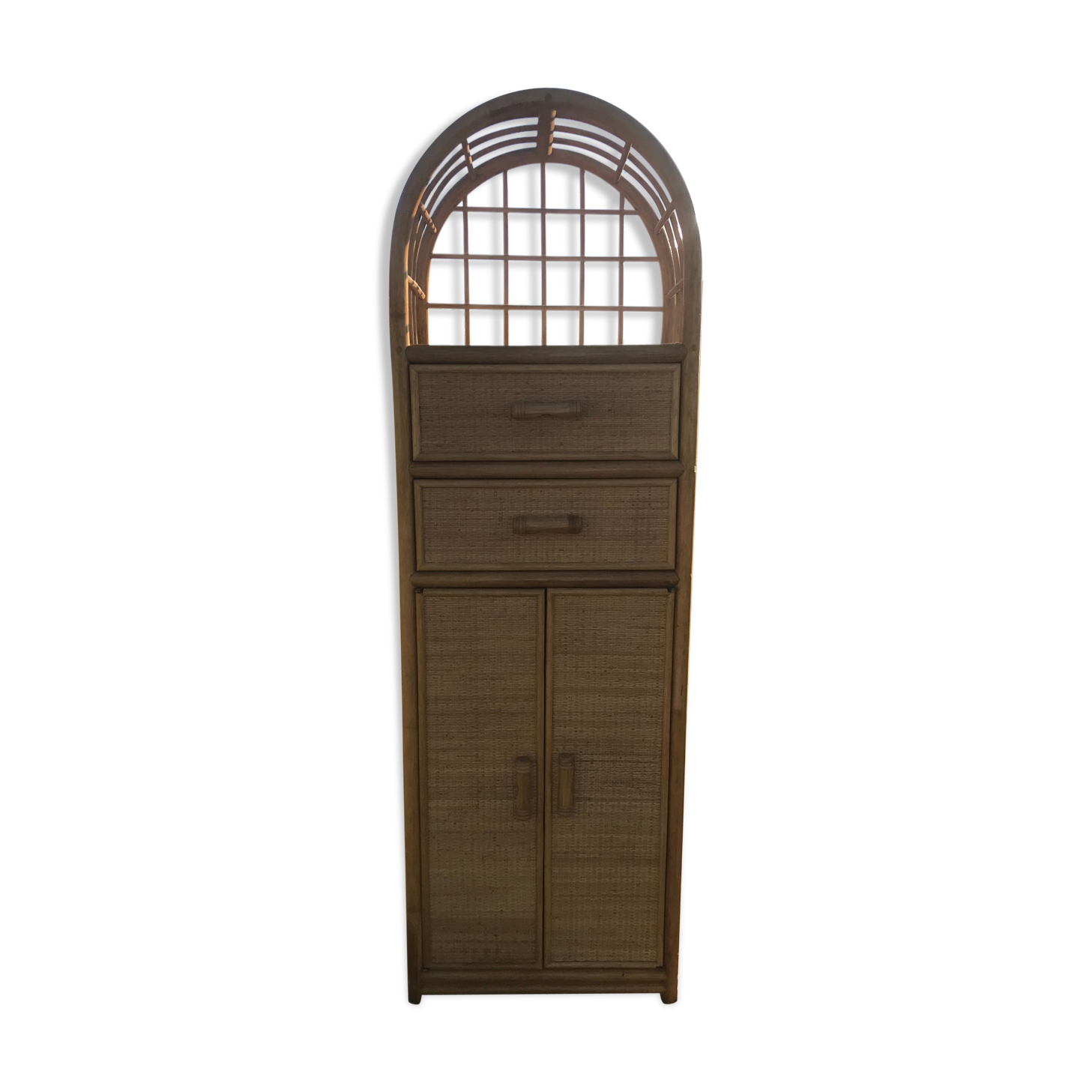 Vintage rattan shelf