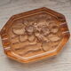 Art Deco style pressed molded glass ashtray, rose décor