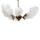 Beautiful chandelier, leaf type, Železny Brod Sklo ZBS, Czechoslovakia, 1970s.