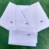 4 large TC monogrammed face towels