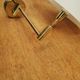 Brass wall lamp with vintage articulated arm, glass and brass shade