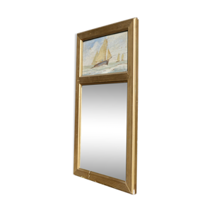 Miroir trumeau voilier peinture