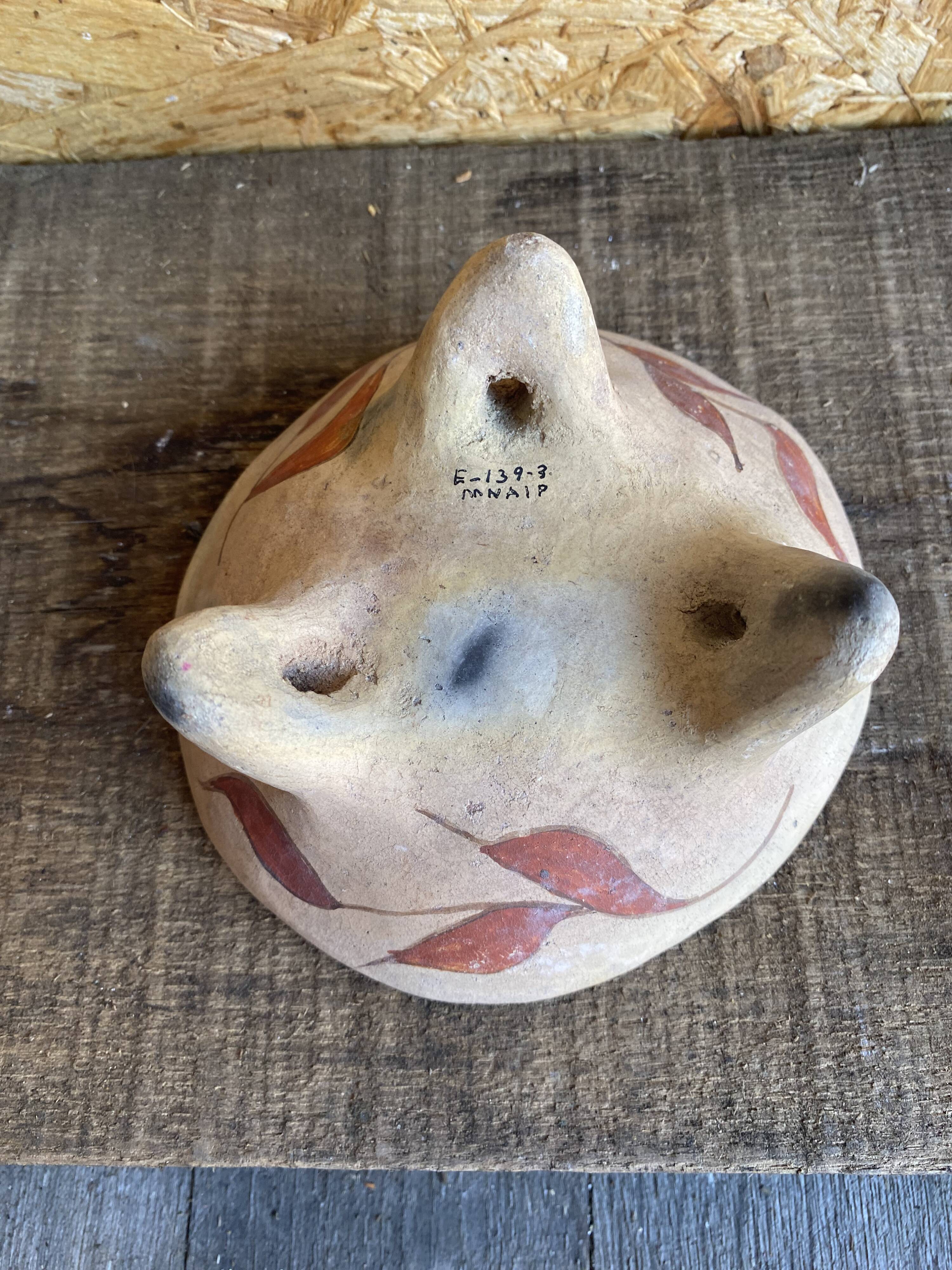 Old Tripod Pocket Vase Terracotta Flower Decor Vintage #D983