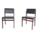 Set of 2 Topform dining chairs in black faux leather, The Netherlands 1950'