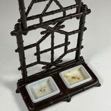 Faux bamboo coat rack cast iron ca. 1890