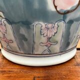 Vintage porcelain vase with hand-painted floral decoration, 36cm.