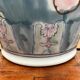 Vintage porcelain vase with hand-painted floral decoration, 36cm.