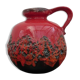 Vase rouge lave Scheurich West Germany années 1960