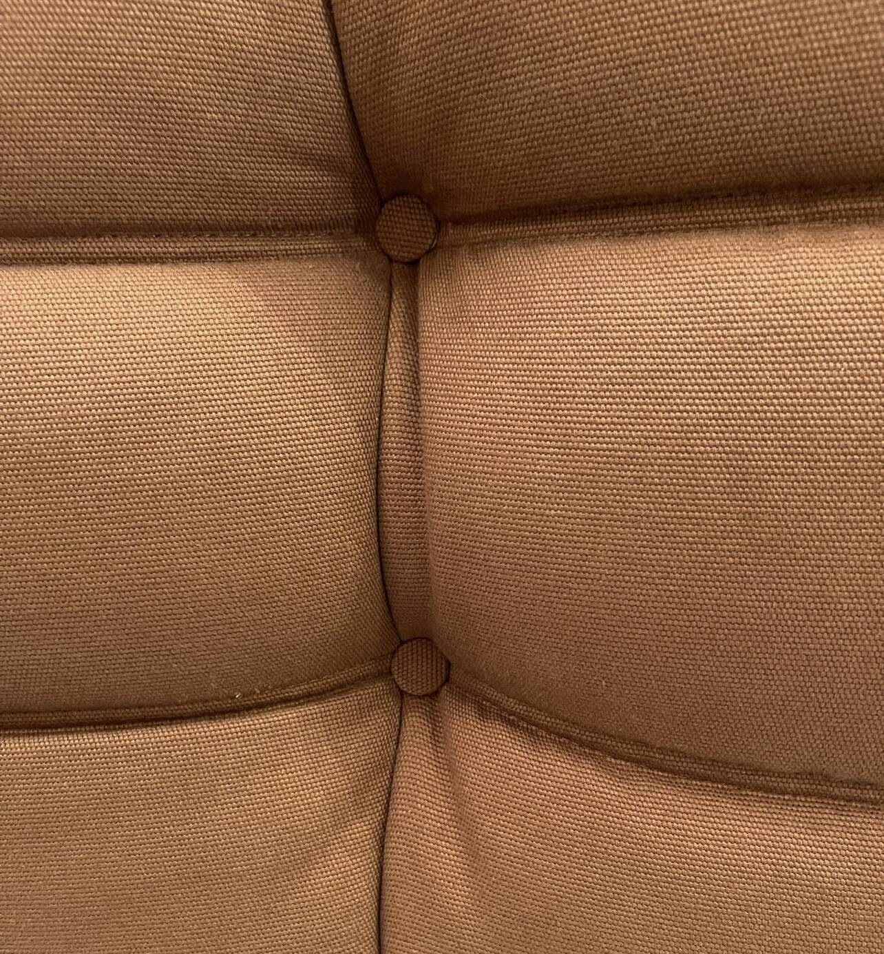 A set of 2 LIGNE ROSET brown corner togos.