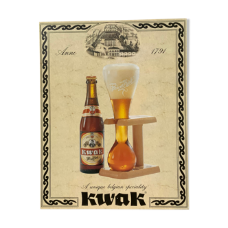 Old poster kwak reissue new cardboard Belgian beer brewery