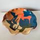 Abstract glazed ceramic fruit bowl / bowl / fruit basket