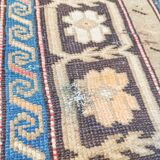 Tapis d'orient fait main de couloir caucasien ancien Kazak  3,09 x 1,52 m