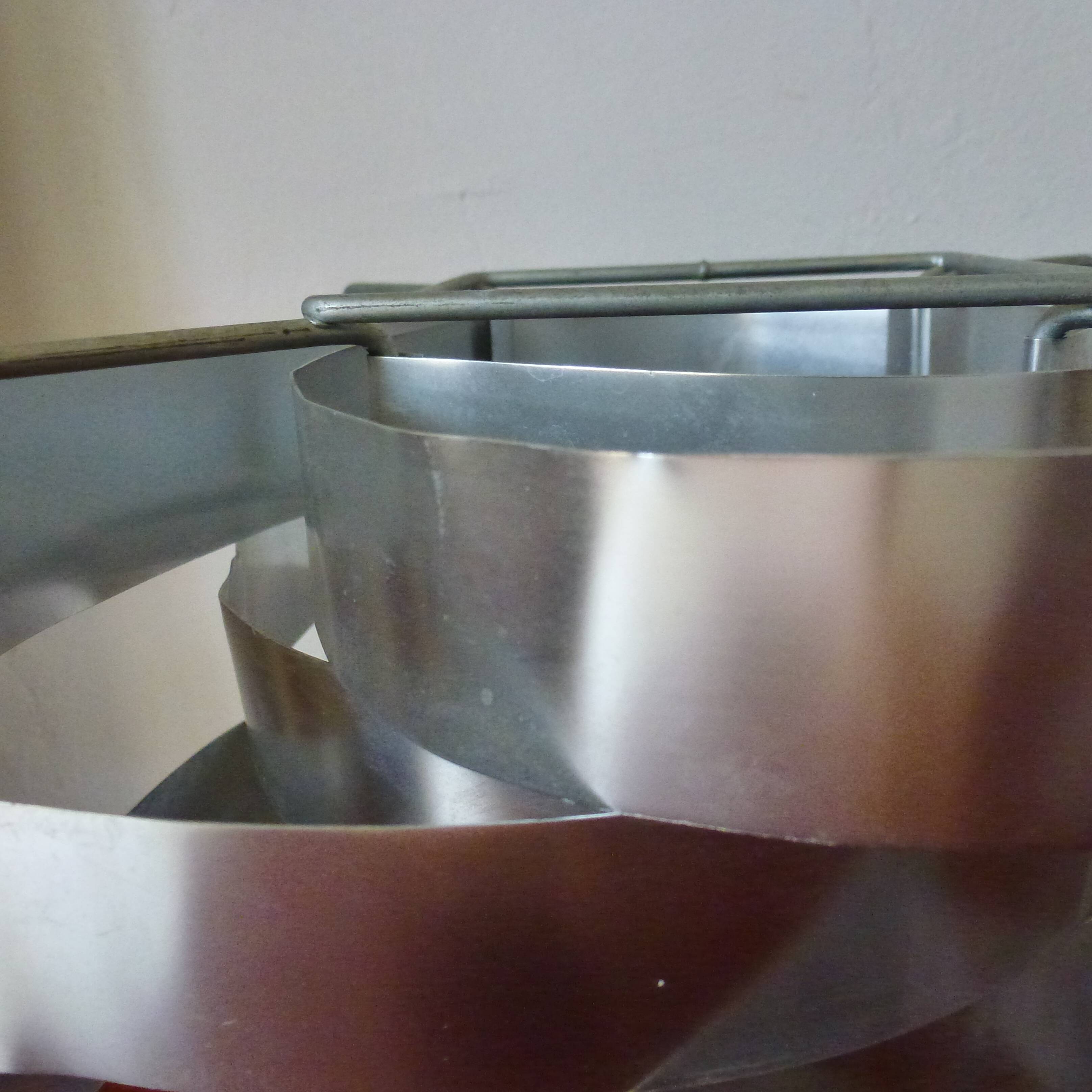 Uranus lamp by Max Sauze, aluminum creation from the 70s