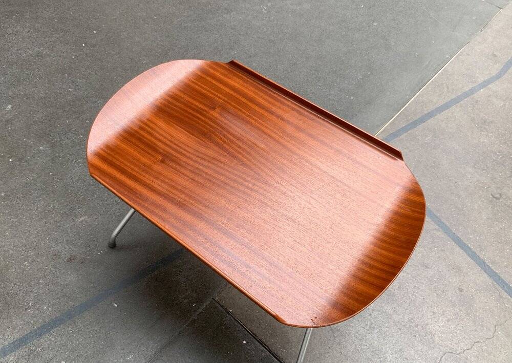Folding table in teak with Norwegian alminette from the mid-century by F.M. Produkt, Frederiksberg Metalvarefabrik, 1960s.