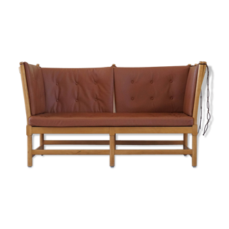 Mid Century "Tremme Sofa" in Beech by Børge Mogensen for Fritz Hansen, 1985