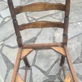 Set of 6 country style straw chairs