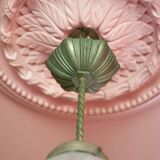 Art deco suspension, art deco molded glass ball suspension, ceiling lamp, ceiling lamp