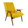 Czech original armchair TON, type 6950, 1960s, yellow, restored