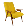 Czech original armchair TON, type 6950, 1960s, yellow, restored