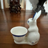 Coquetier lapin porcelaine