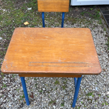 Vintage 60s  school desk wood and metal