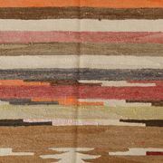 Caramel Brown %100 Wool Handmade Kilim Rug, 293x386 Cm