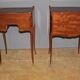 Pair of Louis XV style bedside tables in marquetry, 20th century.
