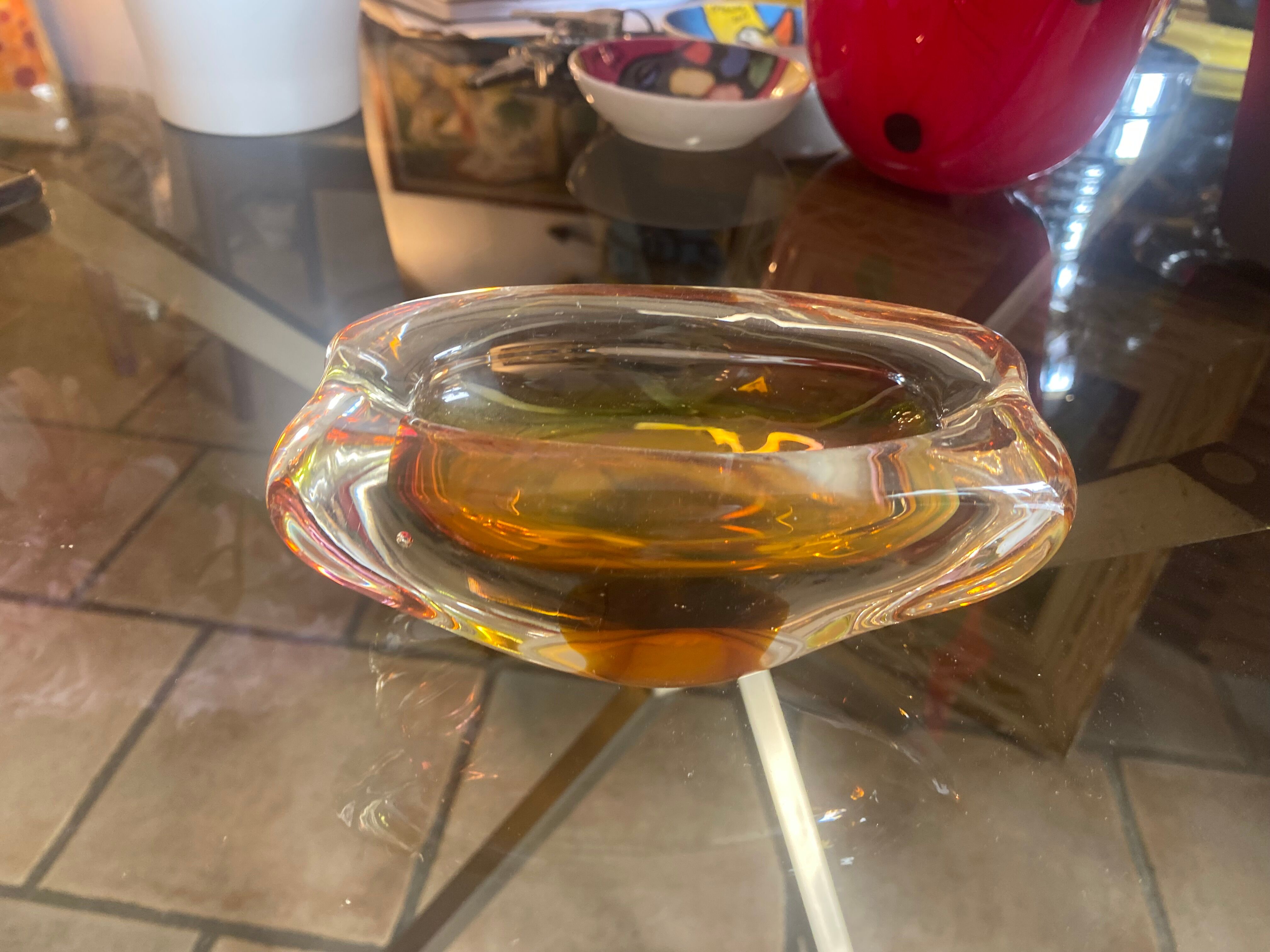 Crystal ashtray 1980s