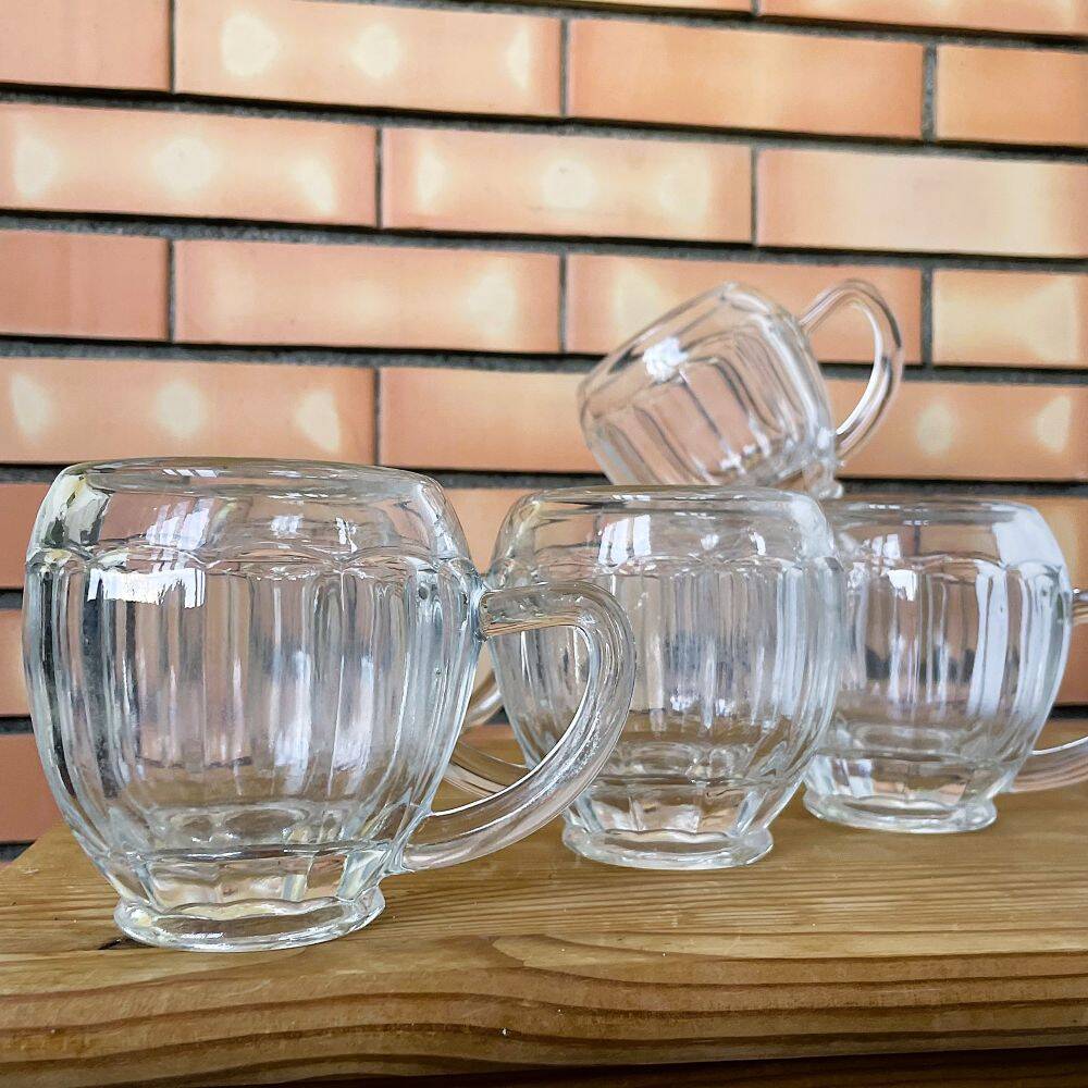 Set of 6 Portuguese vintage beer mugs
