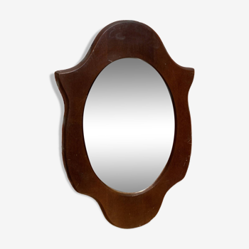 Mirror with wooden frame